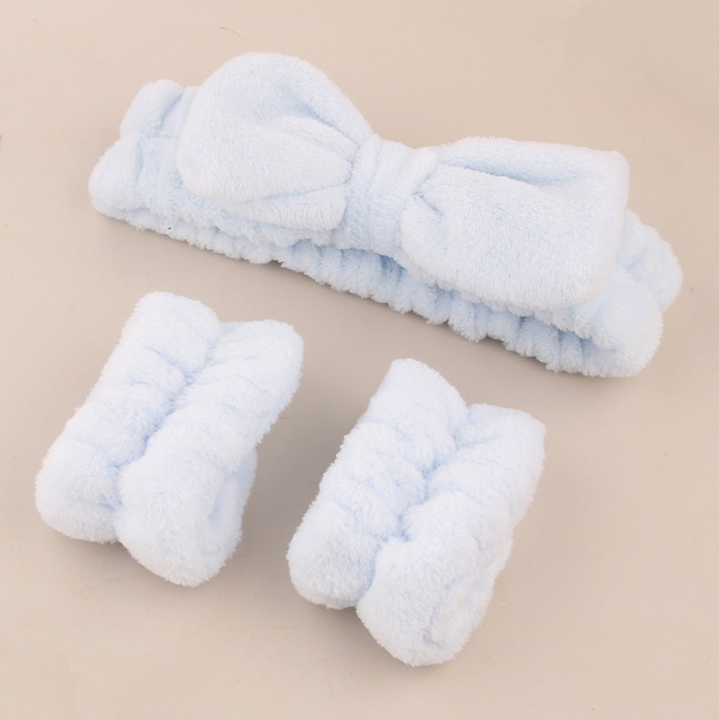 Wholesale Face Wash Waterproof Set Bow Knot Simple Fabric Headband