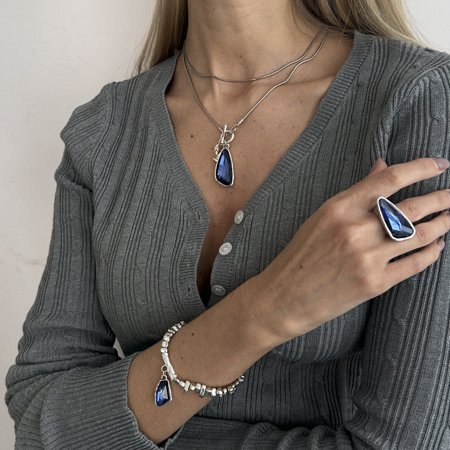 Wholesale Geometric Acrylic Gemstone Pendant Necklace