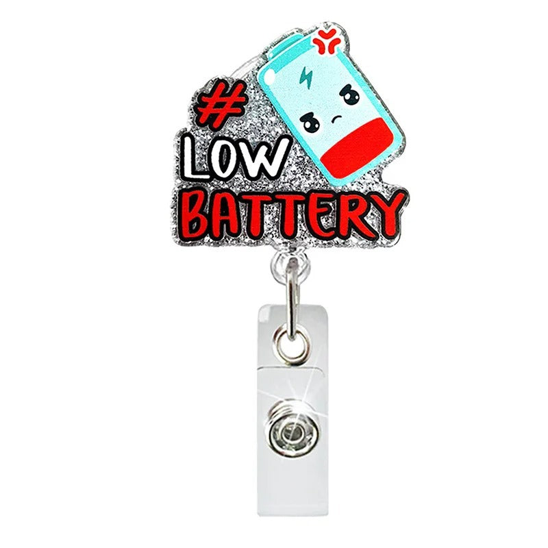 Wholesale 10pcs DIY acrylic jewelry blackened style badge retractable keychain