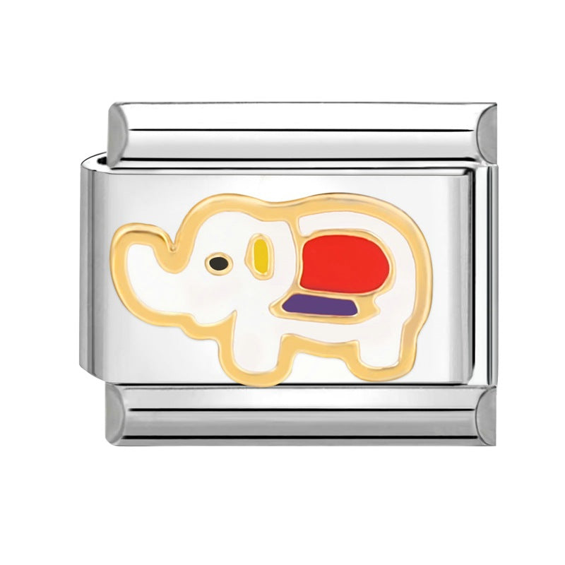 Wholesale DIY Creative Steel Bottom Personalized Retro Handmade Craft Bracelet Charms