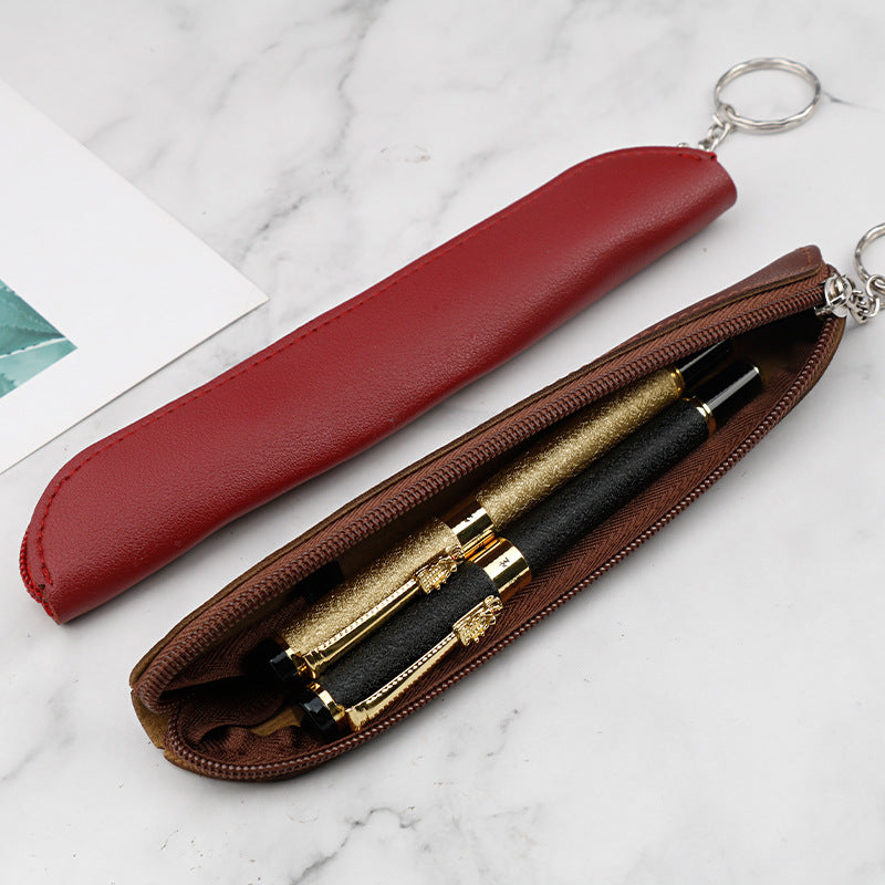 Wholesale Simple Zipper Pu Pen Case
