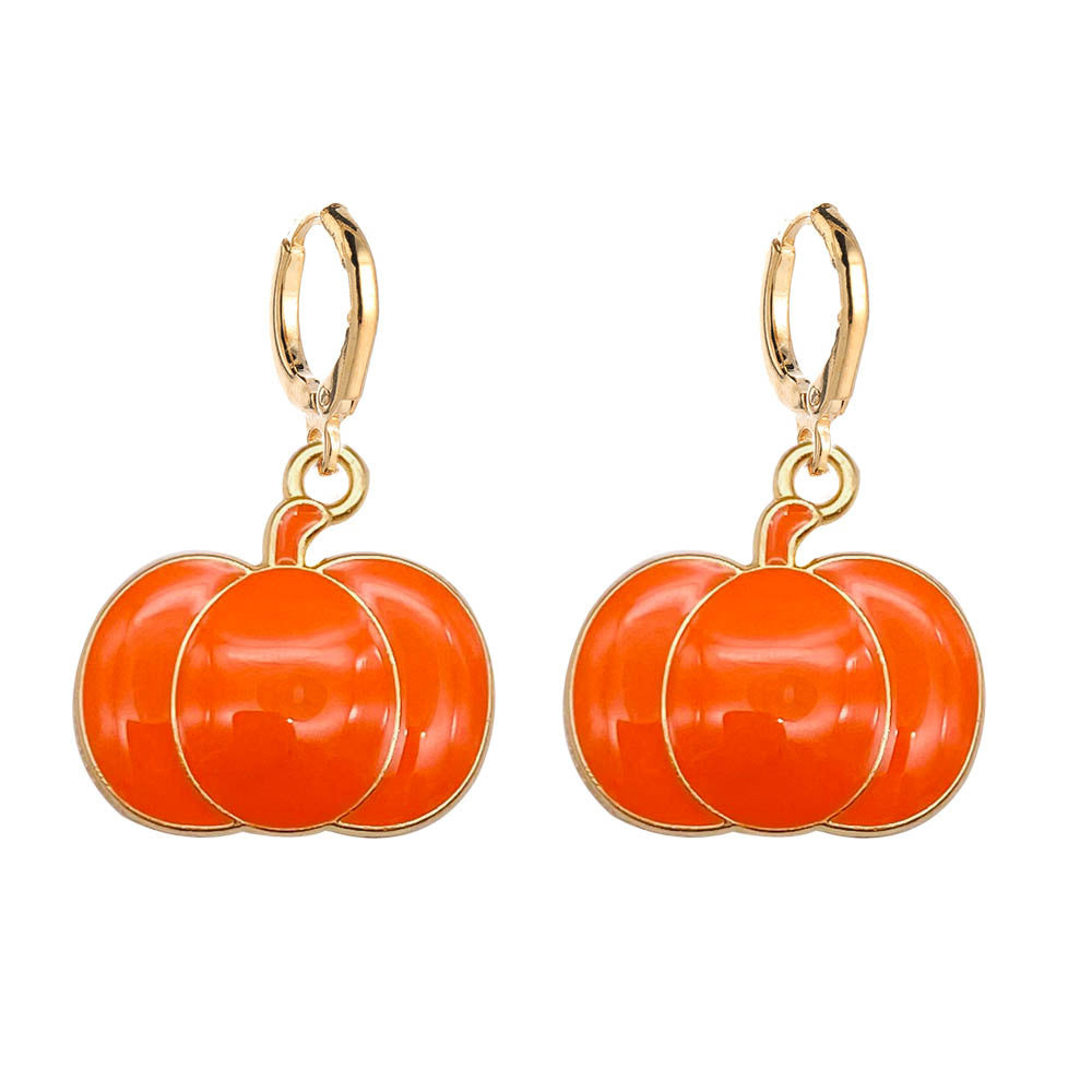Wholesale Thanksgiving Turkey Pumpkin Maple Leaf Chinese Restaurant Earrings