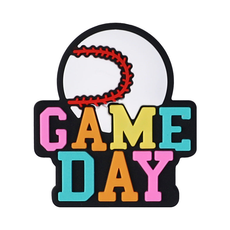 Wholesale 20pcs Epoxy Cartoon Football Silicone Personalized Beads