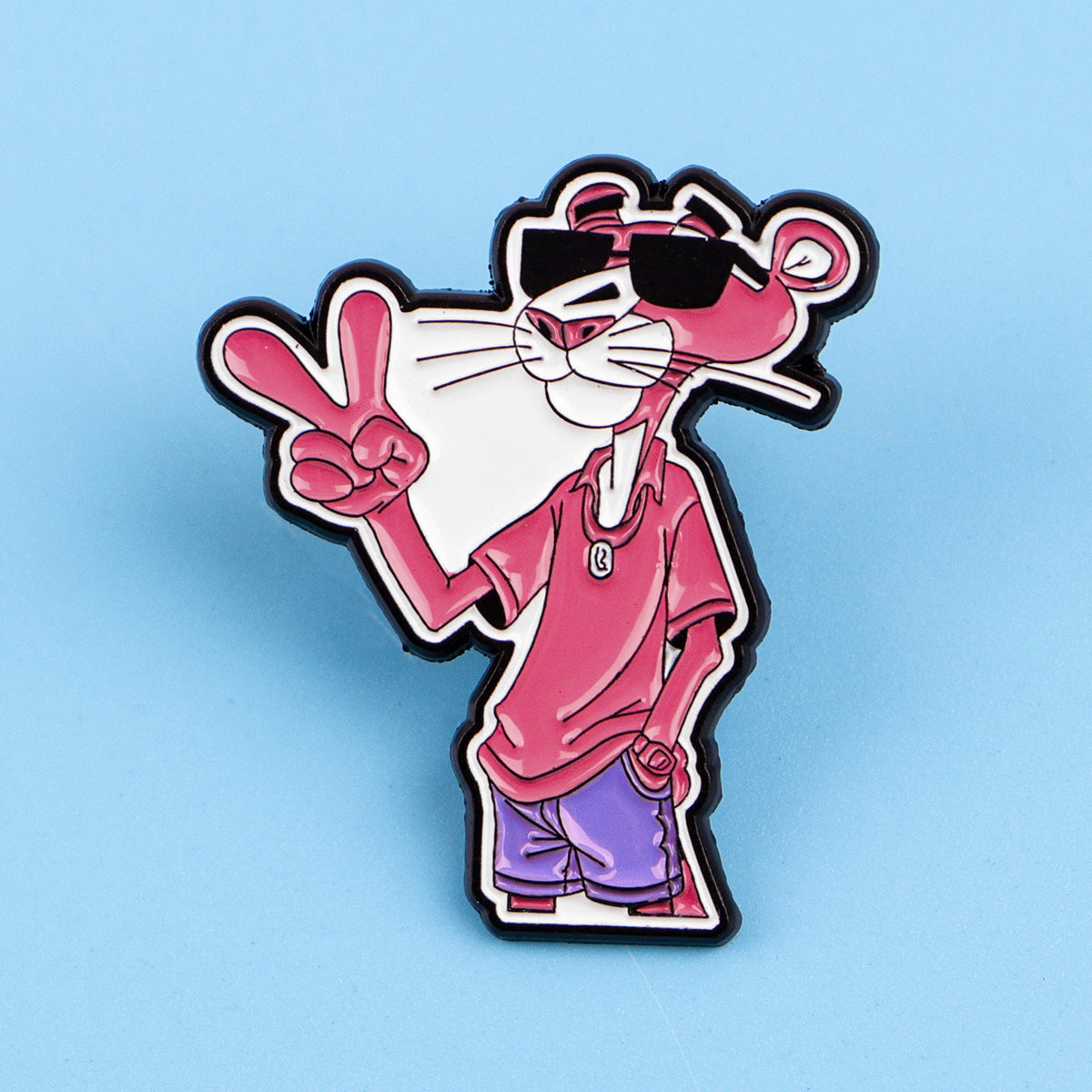 Wholesale Pink cartoon brooch metal badge accessories