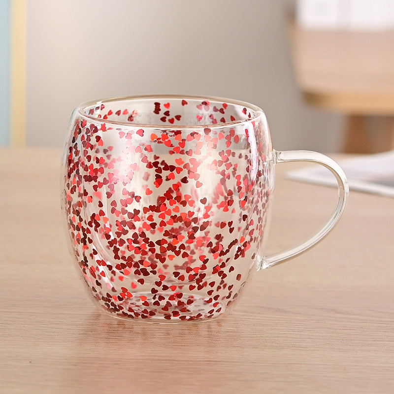 Wholesale New Double-layer High Borosilicate Glass with High Aesthetic Value and Multiple Styles of Glass Cup