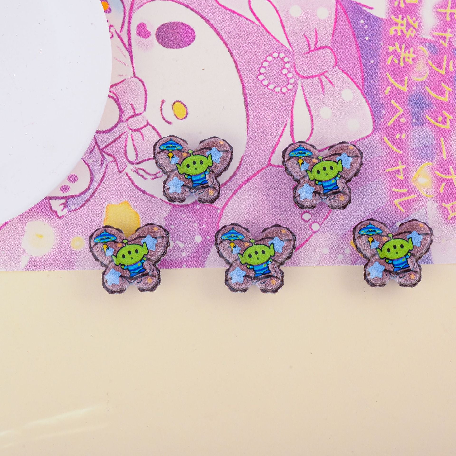 Wholesale 10pcs DIY Acrylic Butterfly Beadable Accessories