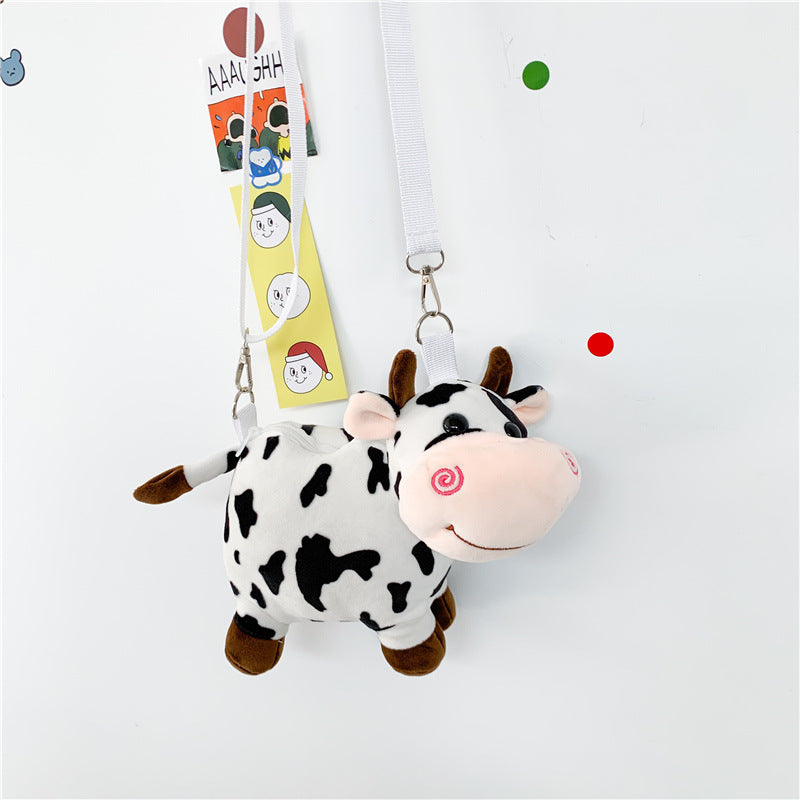 Wholesale Plush Cow Bag Cartoon Cute Shoulder Bag