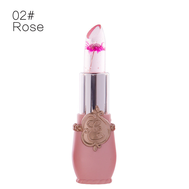 Wholesale Dried Flower Lip Gloss Lipstick Temperature Changing Lipstick