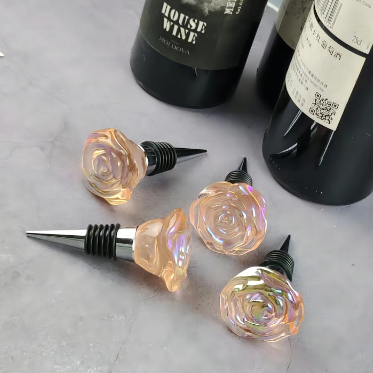 Wholesale Red wine stopper rose wine bottle stopper silicone bottle stopper