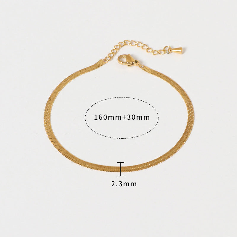 Wholesale Fashion all-match titanium steel bracelet women's European and American new 18K gold stainless steel love bracelet high sense