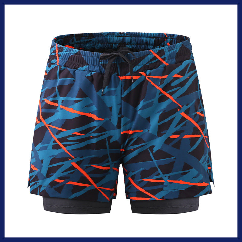 Wholesale Men's Loose Multi-Purpose Double Layer Boxer Anti-embarrassing Swimwear with Pockets