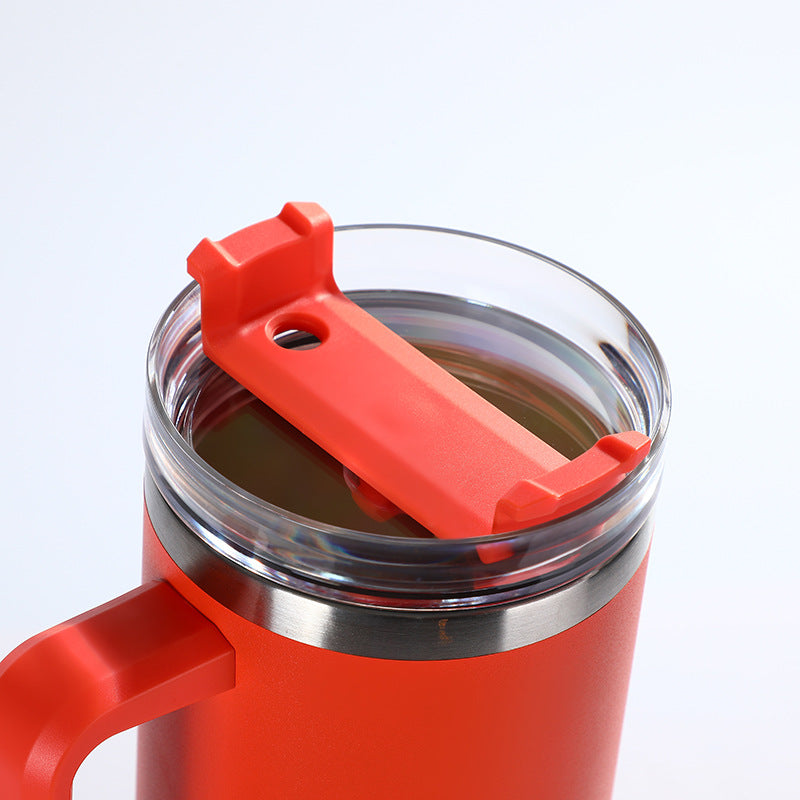 Wholesale 1200ml Car Straw Cup 304 Stainless Steel Handle Cup Car Cup Tumbler Cup