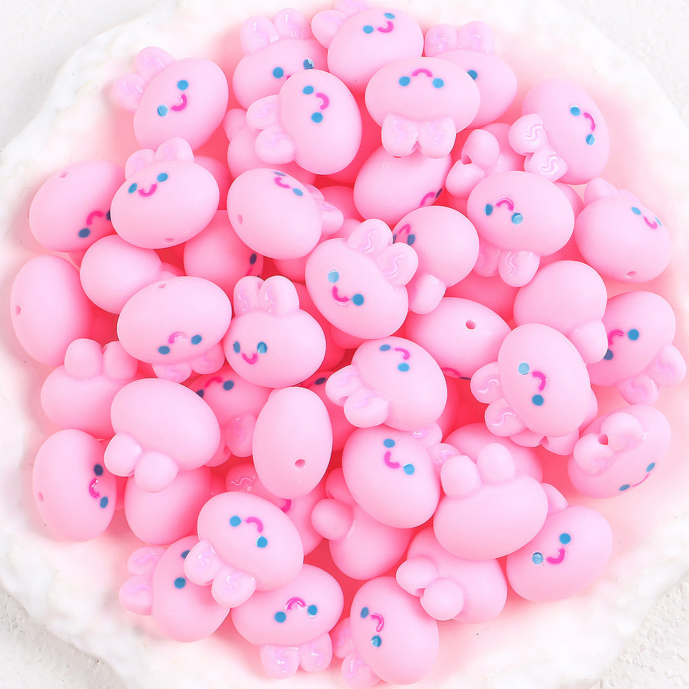 Wholesale 5pcs Handmade DIY Acrylic Beads Cute Bear Apple Five-Pointed Star