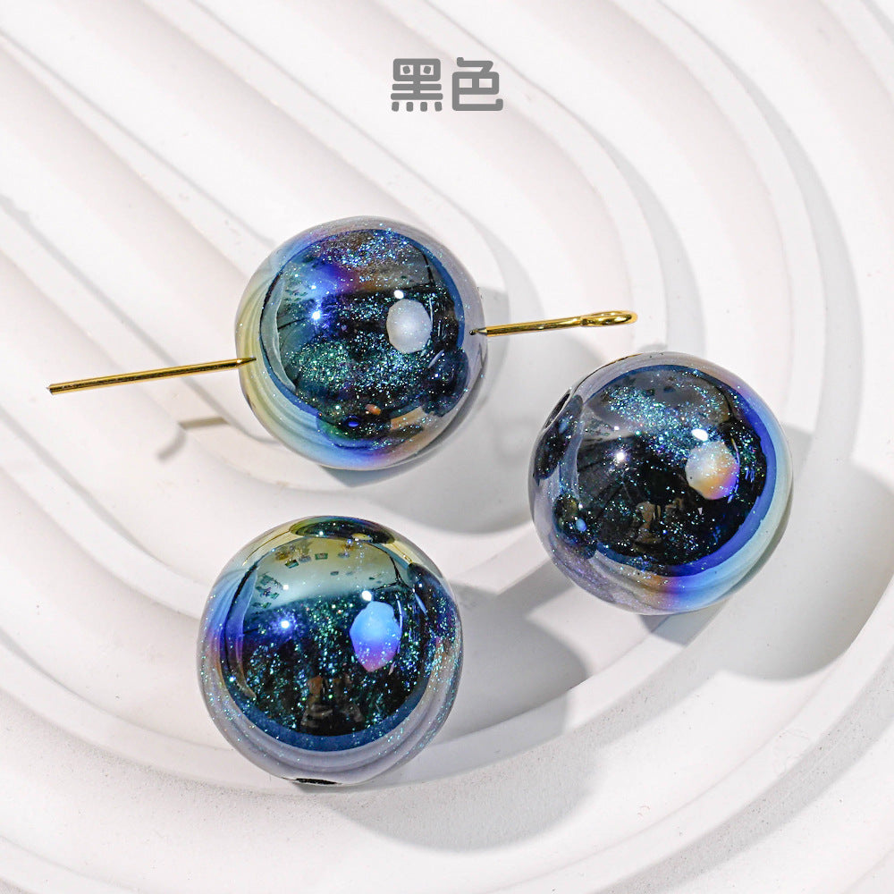 Wholesale 50pcs/1pack Deep Sea Mermaid Bead Accessories Starry Sky Through Hole DIY Beads