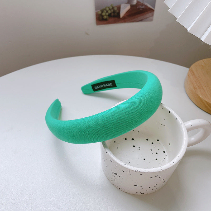 Wholesale of High-end Wide Sponge Simple and Elegant Fabric Headband