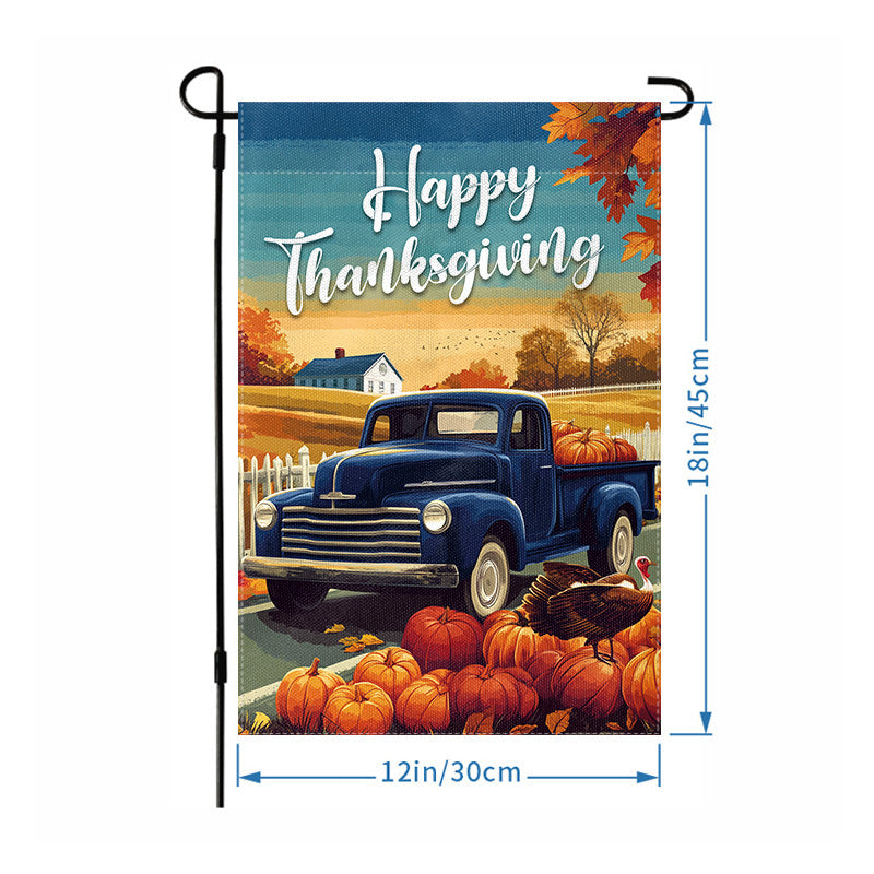 Wholesale Thanksgiving Garden Flag Hanging Flag Party Atmosphere Garden Flag