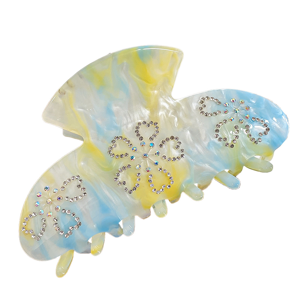 Wholesale Acrylic Diamond Inlaid Flower Valentine's Day Hair Clips