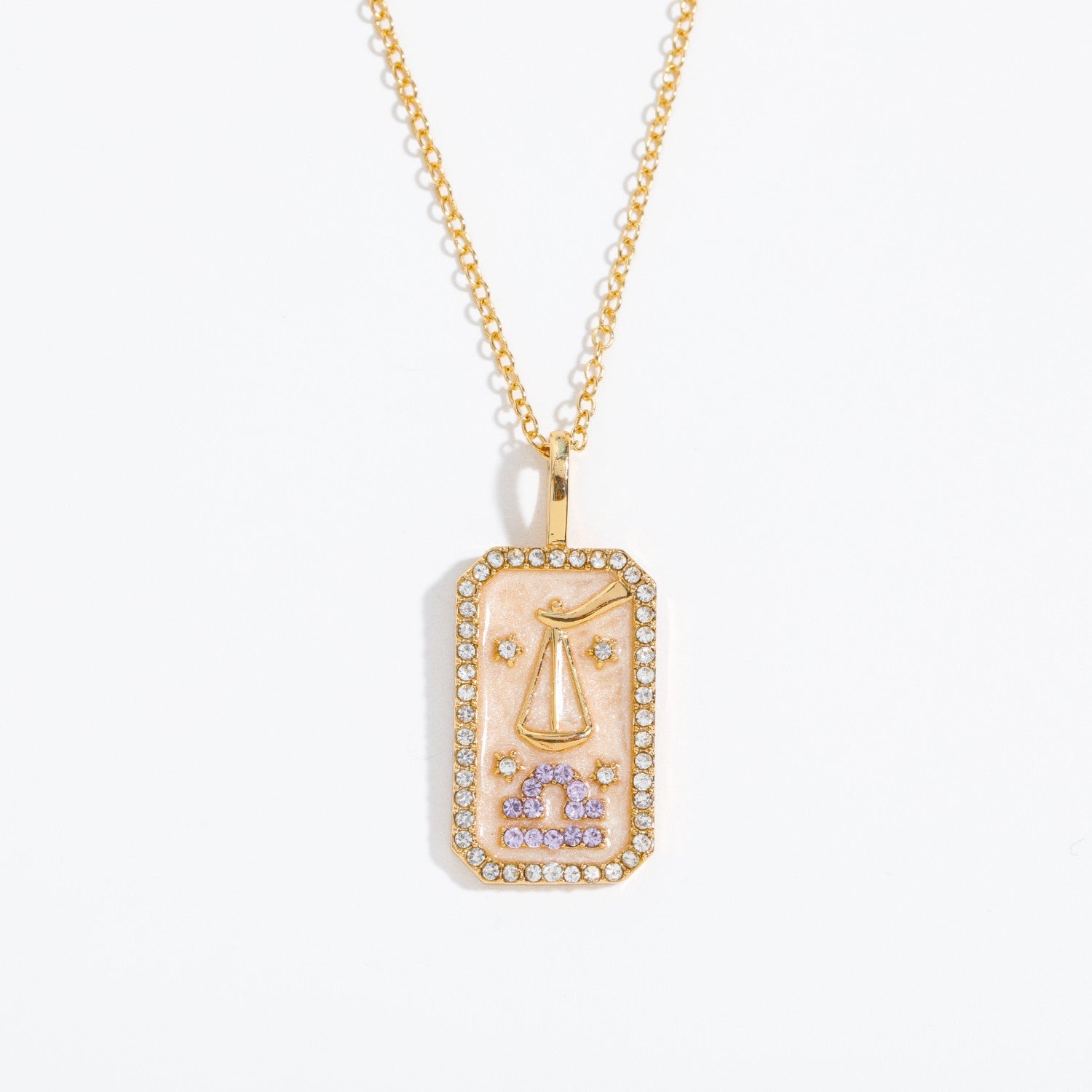 Wholesale of Twelve Constellations Art Retro Style Square Bronze Necklaces