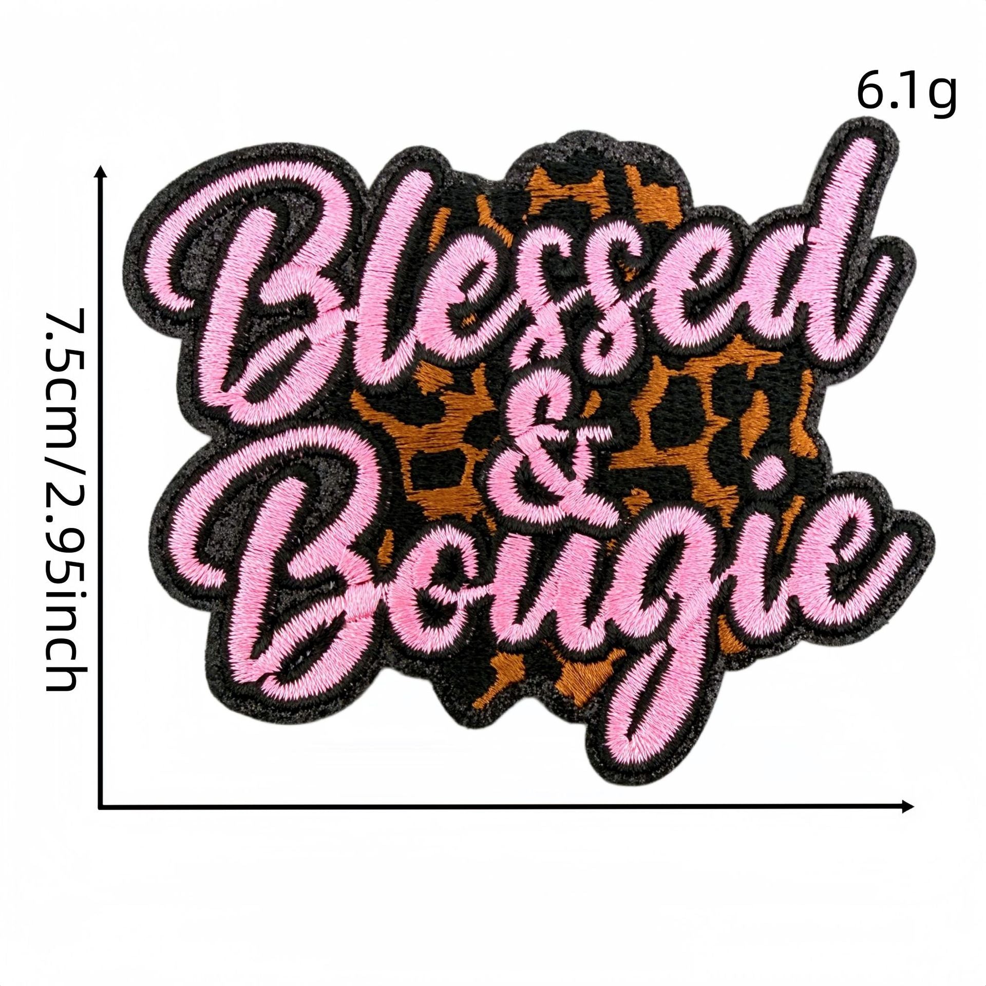 Wholesale Stylish 20 Piece Embroidered Letter Patches Leopard Print Iron On Badges For Clothing Bags DIY Craft Supply