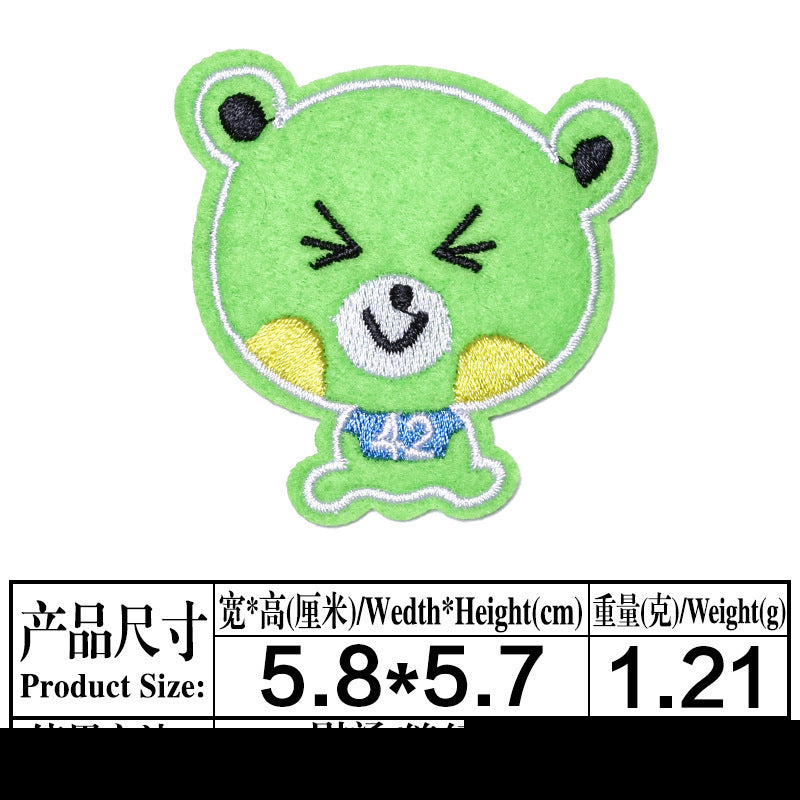Wholesale 16 Pack Cartoon Embroidery Patch Set With Self Adhesive Backing Iron On Repair Stickers For Clothing Bags Decorative DIY Accessory Gift