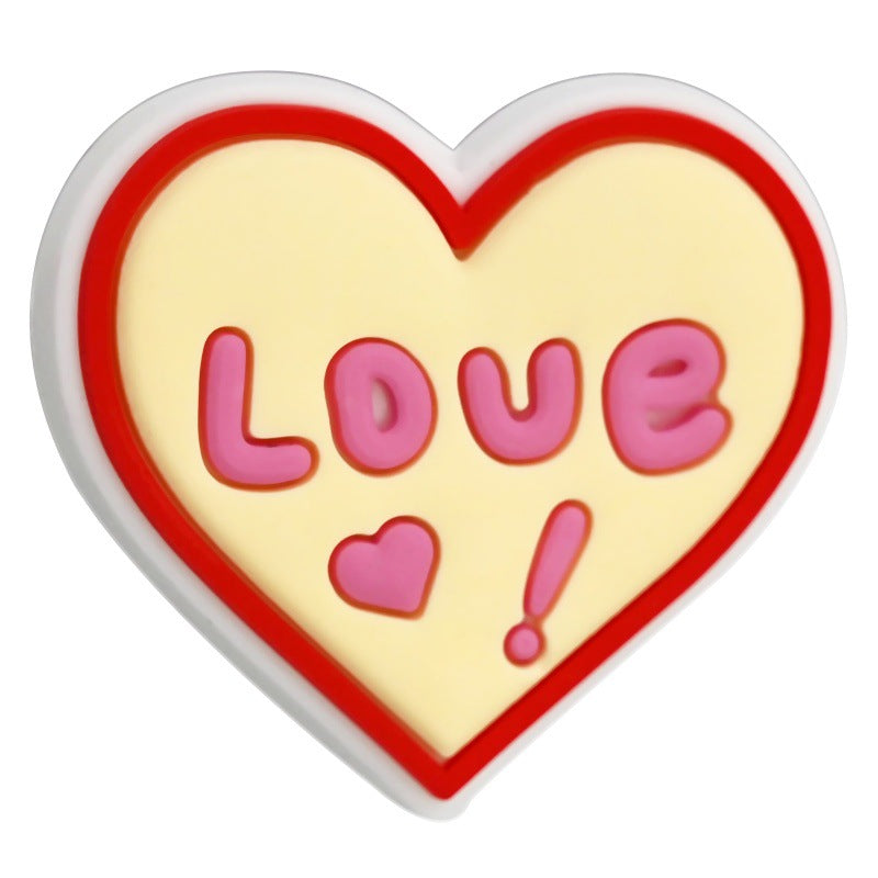 Wholesale  Random 100pcs/pack  Heart-shaped soft rubber beads