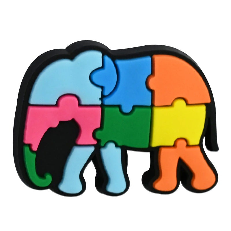 Wholesale Random 100pcs Cartoon Autism Pattern Beads Focal Beads