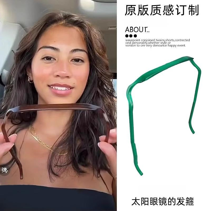 Wholesale Square Glasses Contact Fixed Sunglasses Sunglasses Hair Bands