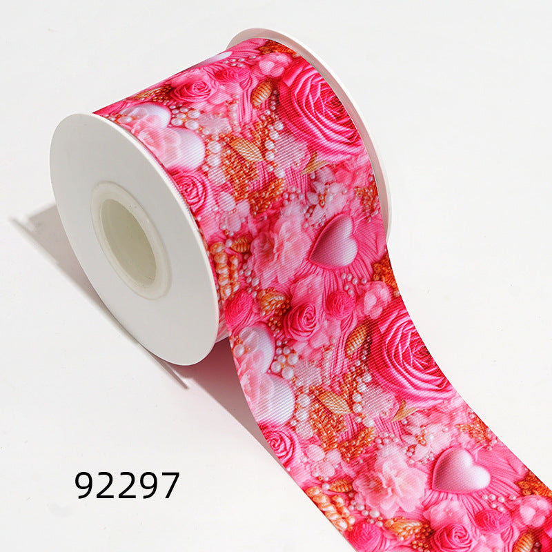 Wholesale 50Y thermal transfer ribbon cartoon printing ribbon printing ribbon thermal transfer ribbon flower diy ribbon roll