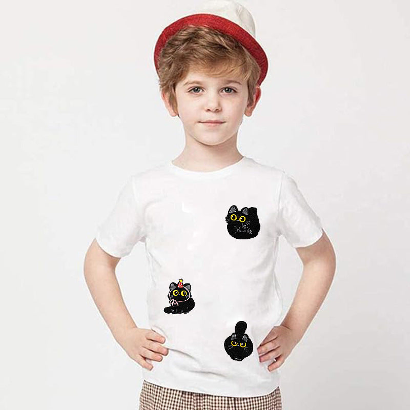 Wholesale Black Cat Series Embroidered Applique  DIY Patches