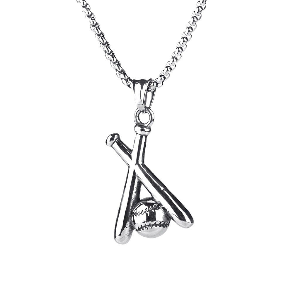 Wholesale Titanium steel men's eagle wings gold-plated necklace