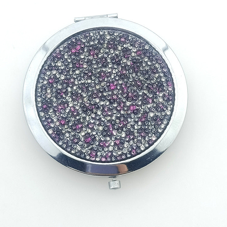 Wholesale Folding Pearl Diamond Makeup Aluminum Mirror
