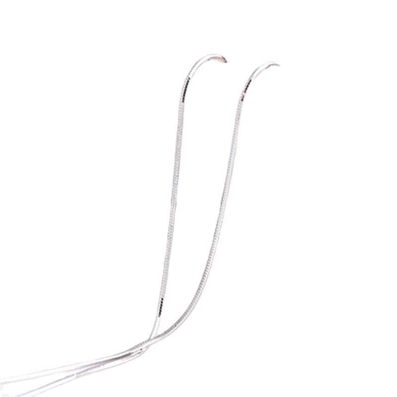 Wholesale 1MM snake bone chain silver-plated necklace