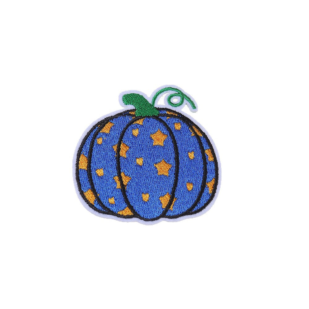 Wholesale Trendy  Pumpkin Embroidered Iron On Patches For Clothing Hats Bags Towels Fun DIY Craft Accessory