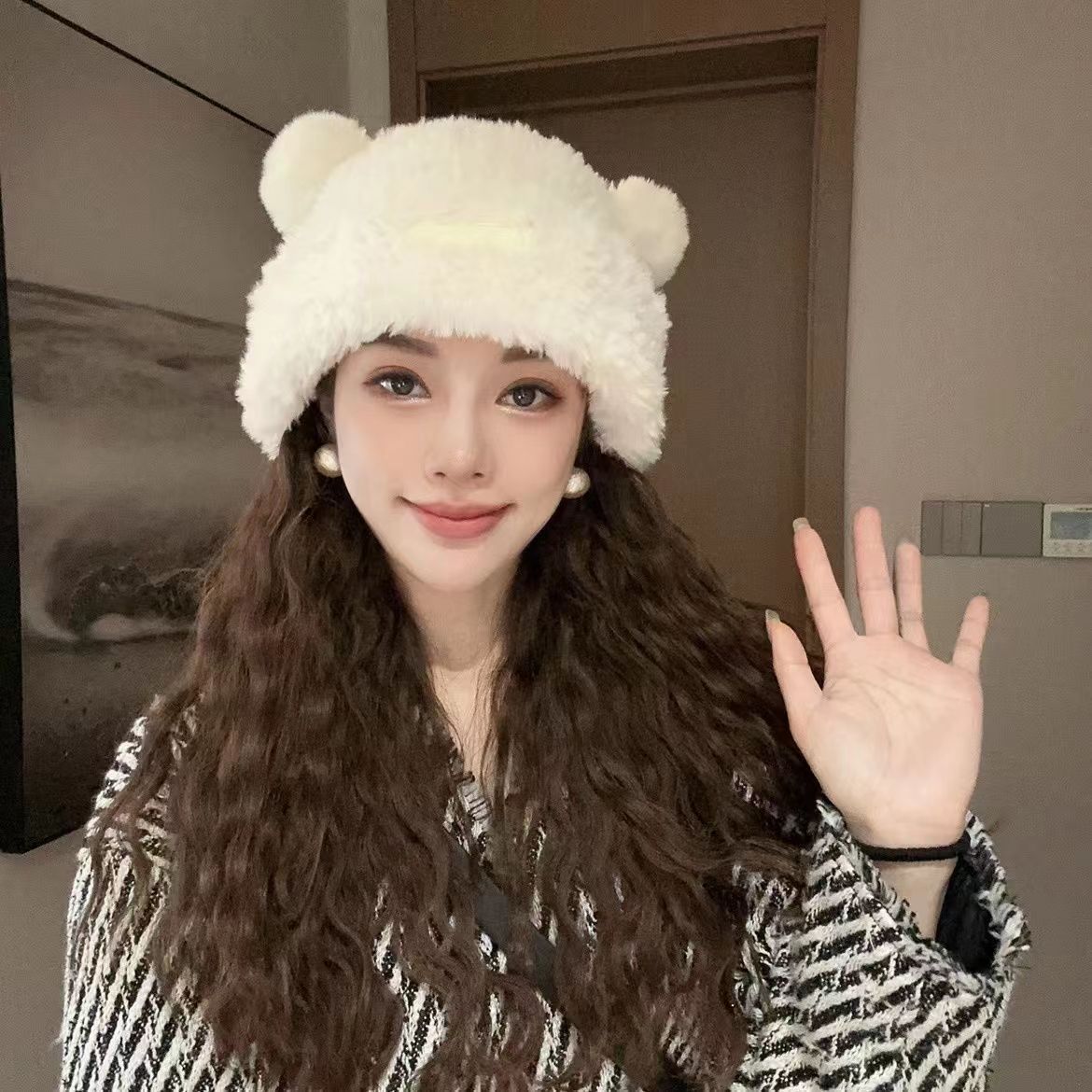 Wholesale Cute Bear Polyester Winter Hats