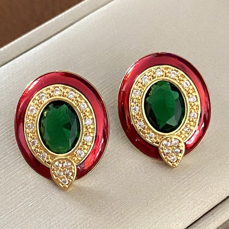 Wholesale French Retro Vintage Flower Pearl Earrings