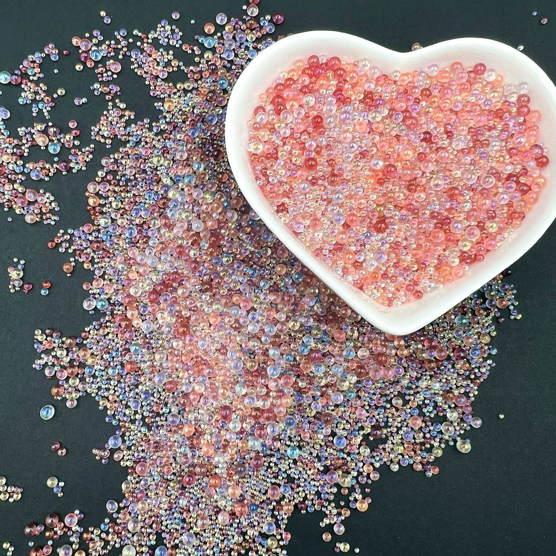 Cuentas de burbujas no poriores al por mayor cuentas redondas de vidrio transparente