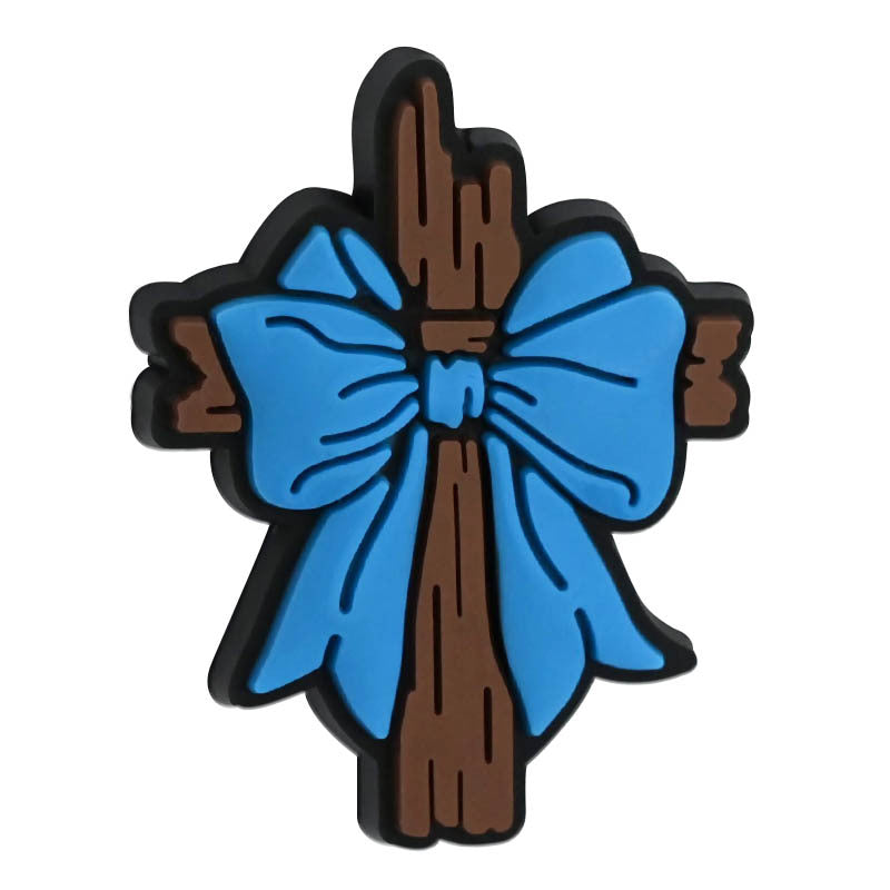 Wholesale Random 100pcs Colorful Bow Cross Focal Beads