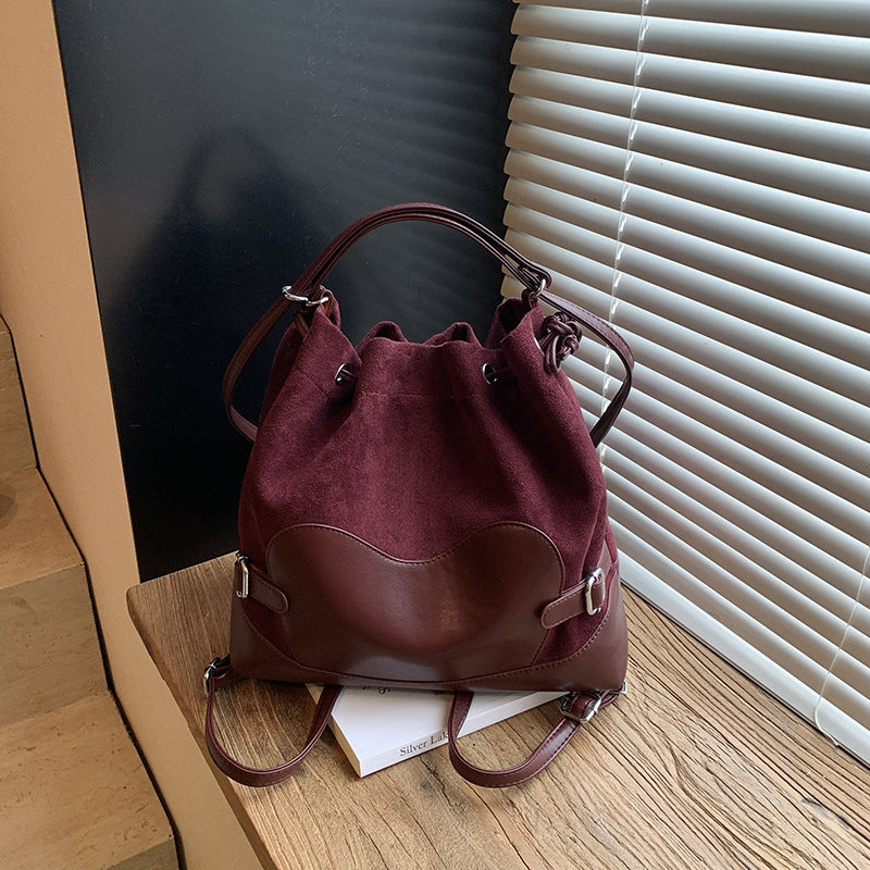 Wholesale PU Leather Drawstring shoulder bag