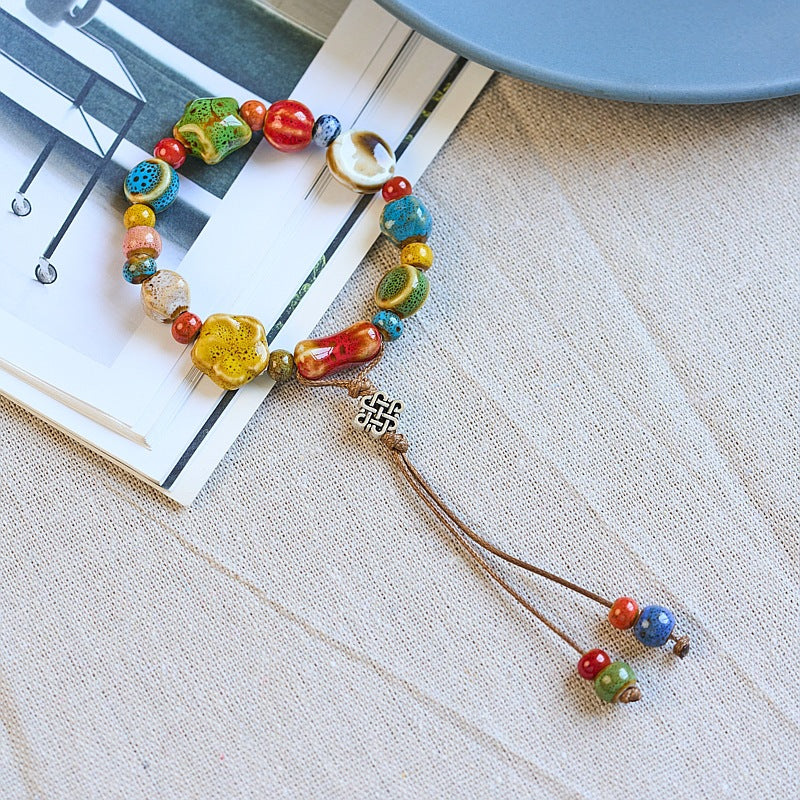 Wholesale Jingdezhen Ceramic Versatile High-end Literary and Ancient Style Bracelet