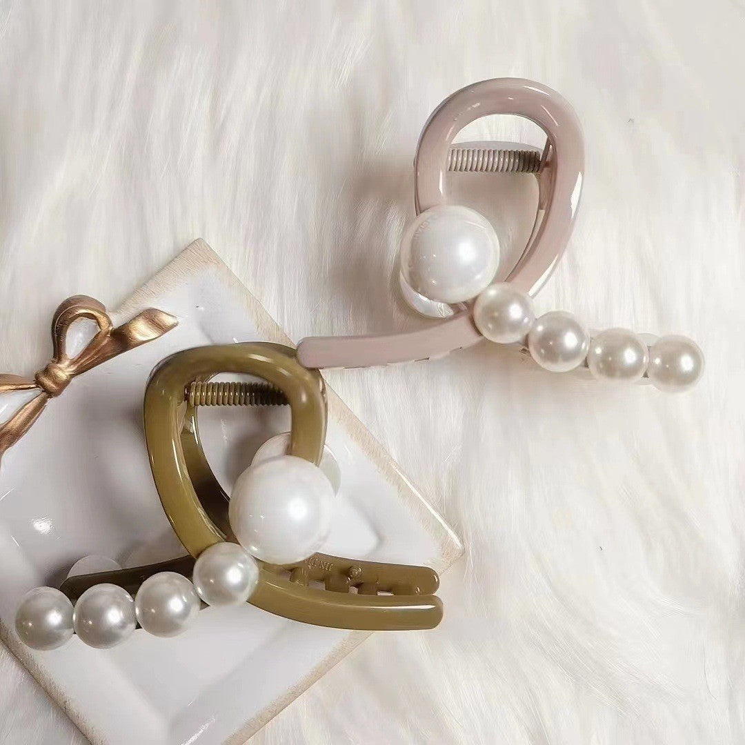 Wholesale Pearl Hairpin Small Flower Rhinestone Side Imitation Pearls Hair Clips