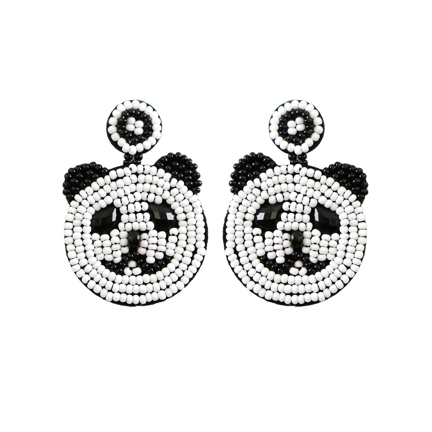 Wholesale Christmas Rice Bead Countryside Style Exaggerated Lightweight Holiday Hand Woven Earrings