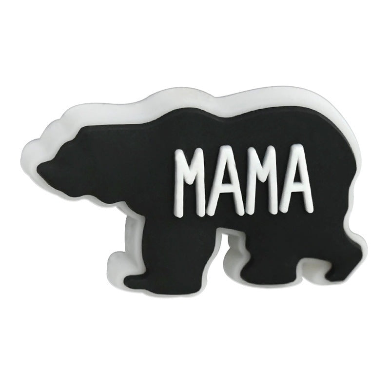 Wholesale Random 100pcs Mother's Day themed DIY pen accessories soft rubber beads