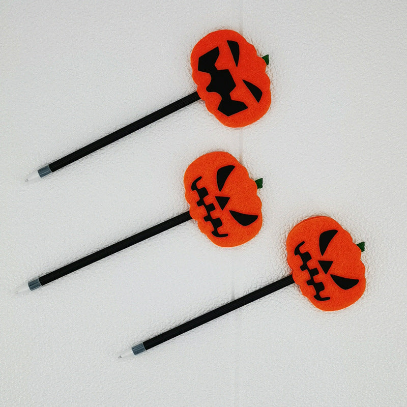 Wholesale Halloween Pumpkin Felt Cloth Ballpoint Pen