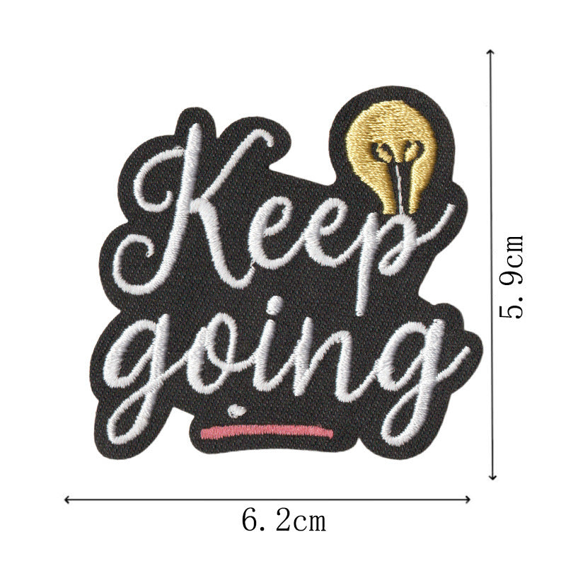 Wholesale English Letter Iron On Embroidered Patches 9 Piece Set Decorative Accent For Coats Bags DIY Accessory Gift