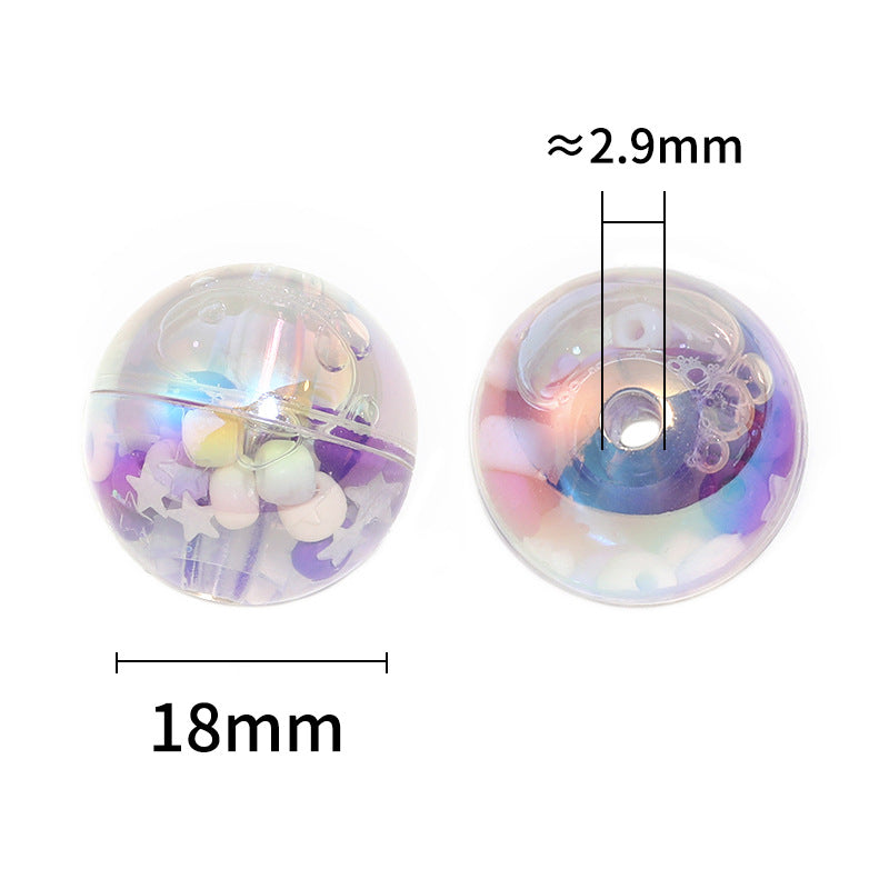 Wholesale 25pcs Creative Colored Quicksand Bubble Ball Bead