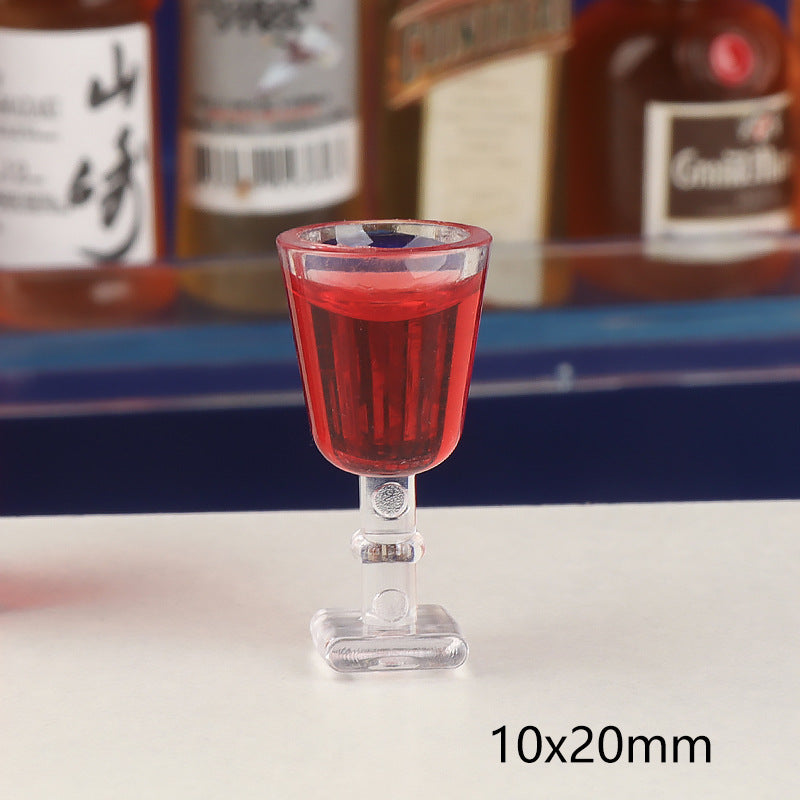 Wholesale Miniature Food Play Mini Red Wine Glass Accessories
