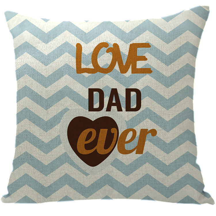 Wholesale Home Father's Day Linen Throw Pillow Cover Car Cushion