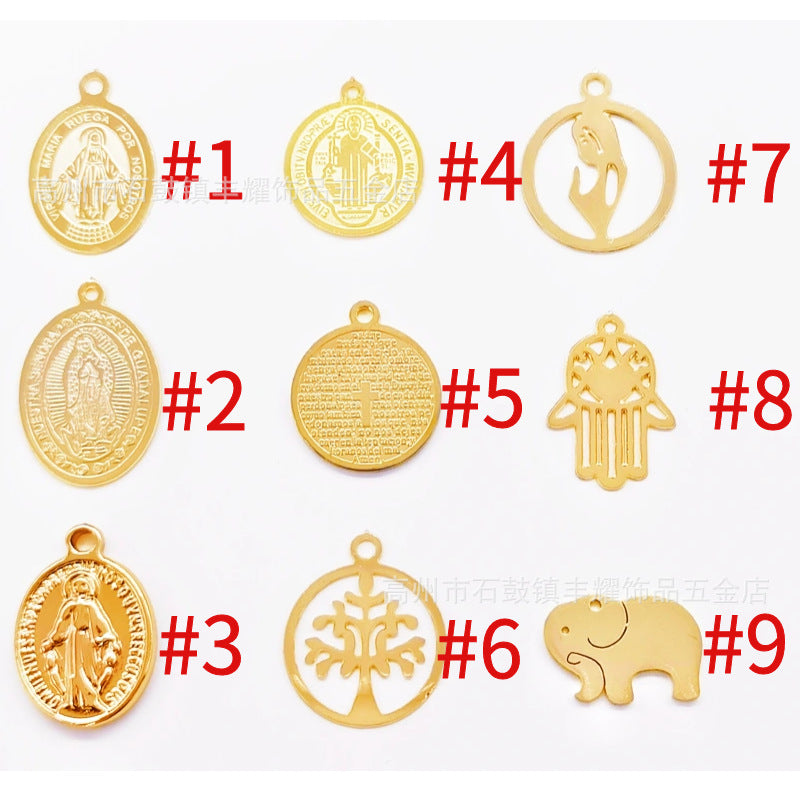 Wholesale 6mm stainless steel beaded glass stone round beads diy elastic rope bracelet