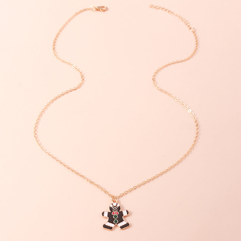 Wholesale Christmas Necklace Santa Claus Christmas Tree Snowman Necklace Sweater Chain