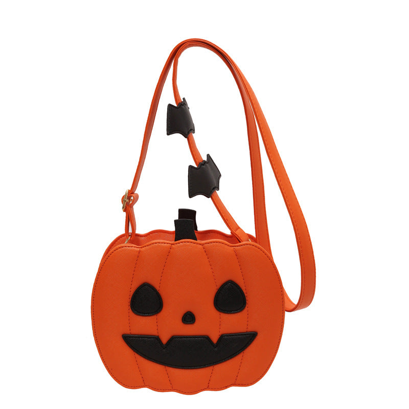 Wholesale pumpkin handbag women' s shoulder crossbody bag